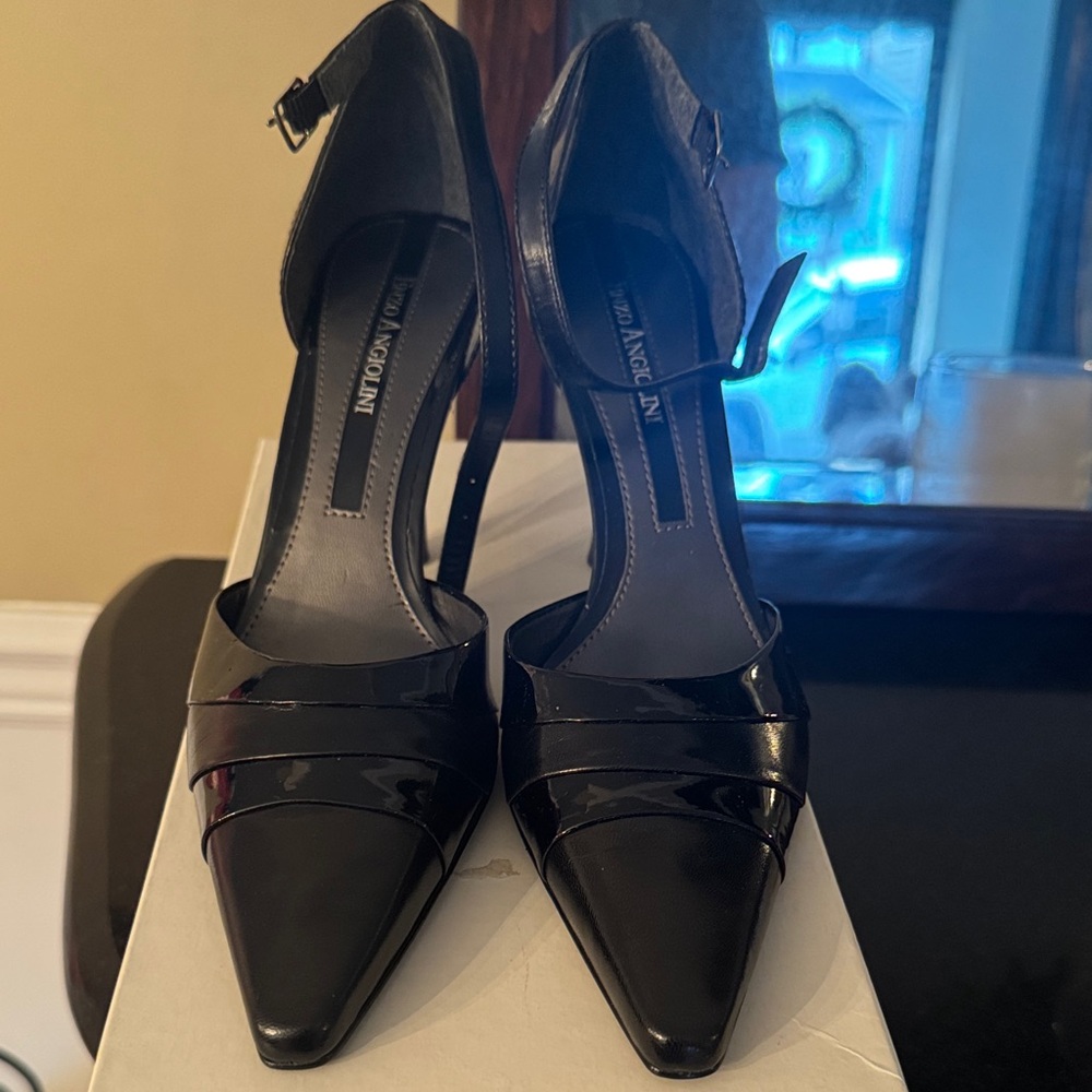 Enzo Angiolini Black Patent Heels